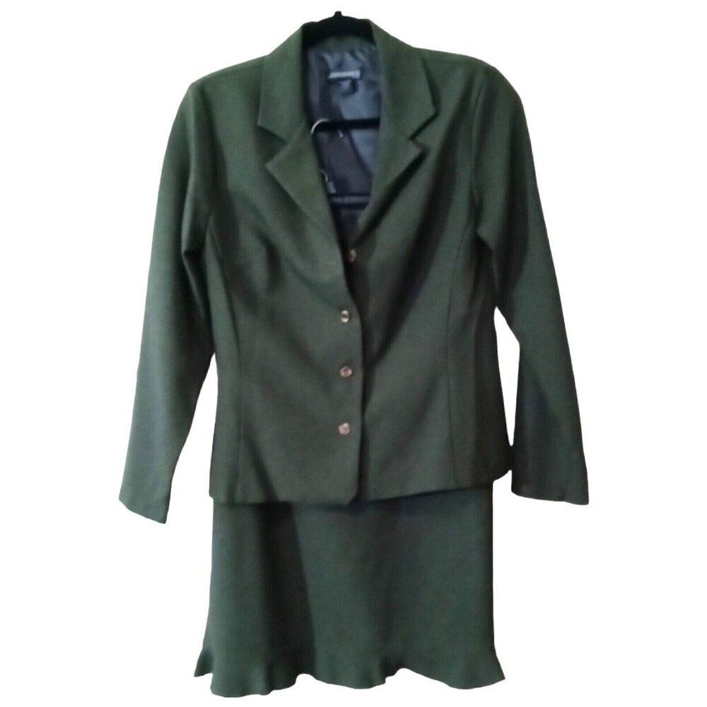 Gray Skirt Blazer Suit Jacket Jonathan Martin Studio 10 Summer Cool Lightweight